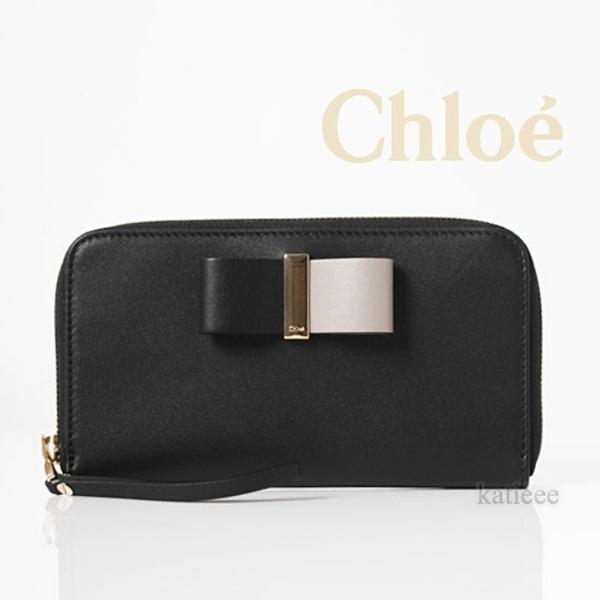 Chloe クロエスーパーコピー Leather Bowラウンドジップ長財布 6100721